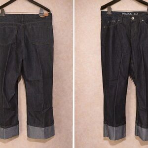 Dark rinse crop  cuff jeans  size  12